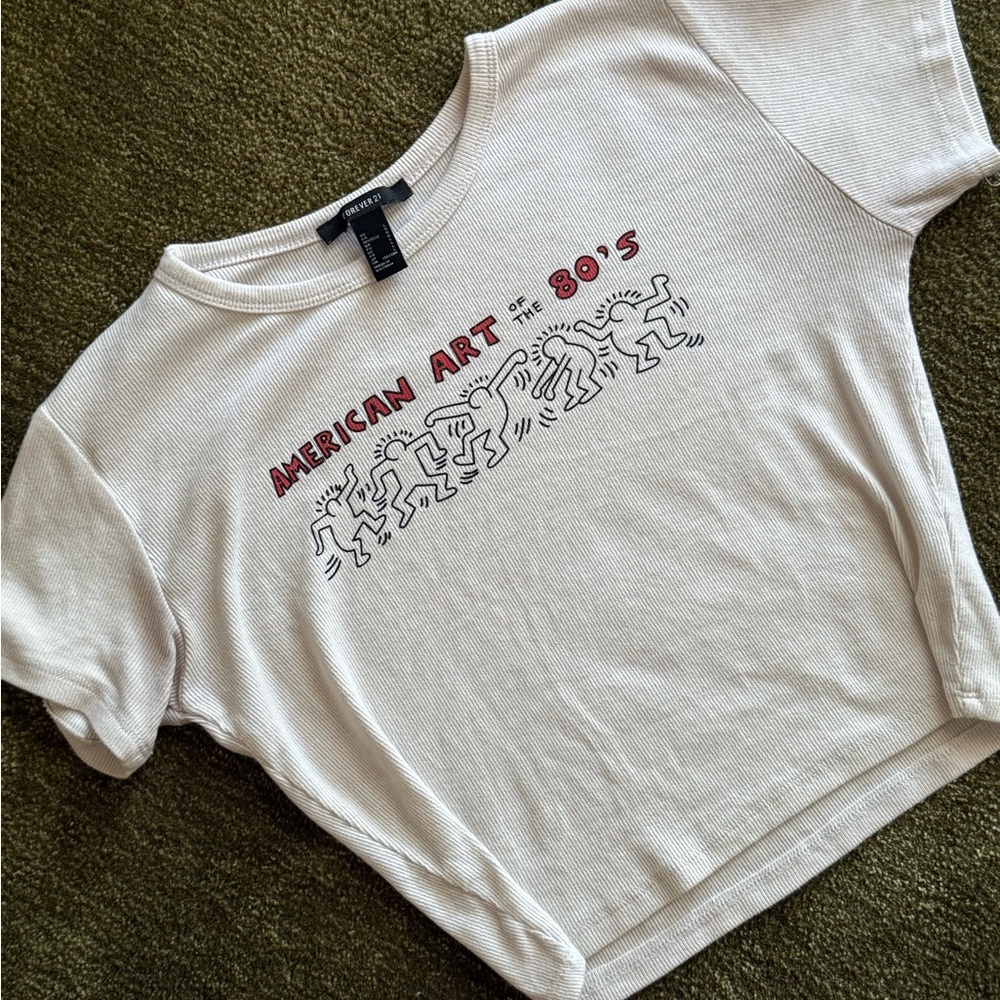 American Art White Graphic Tee